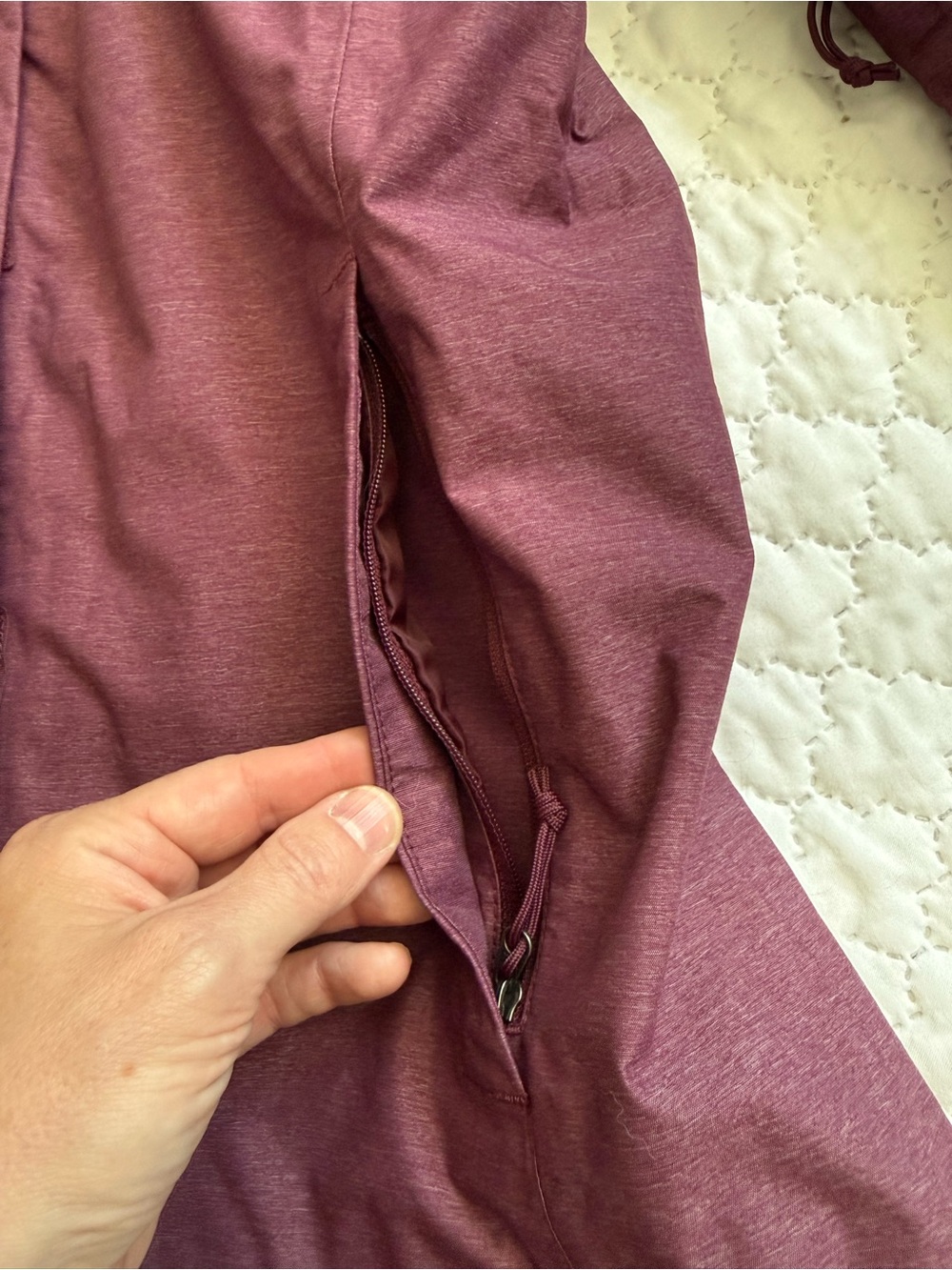 The North Face Women’s Hooded Rain Jacket — Maroon - Picture 5 of 12